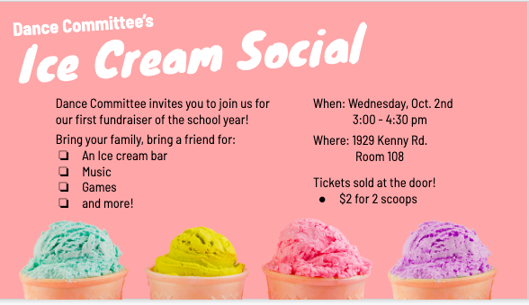 Dance Committee's Ice Cream Social