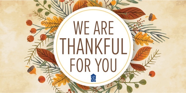 we are thankful for you